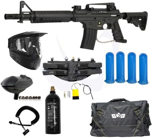 Tippmann US Army Alpha Black Elite Tactical Paintball Gun Deluxe Package