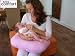ComfortFeeder Pillow with Pastel Pink Gingham Cover from ExtraComfort. The Ultimate Pillow for Breast or Bottle Feeding! Offers Maximum Support and Comfort! Very Versatile and Multifunctional! Can be used for many Purposes