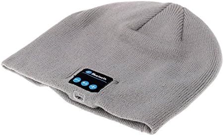 Bluetooth Beanie Hat, Music Soft Warm Hat Cap with Wireless Headphone Headset Stereo Speaker Mic Hands-free,Best Gift for Winter Outdoor Sport Skiing Snowboard Hiking (Gray)