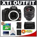 Canon Digital Rebel XTi (Black) 10.1MP Digital SLR Camera (Body Only) + Sigma 17-35mm f/2.8-4 EX DG HSM Lens + Transcend 2GB 120X CompactFlash (CF) Card + Spare Replacement Battery for Canon NB-2LH + Cameta Incognito 1000 Deluxe SLR Gadget Bag