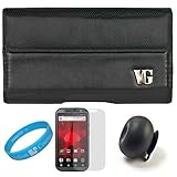 Black Portola Executive Leather Holster Carrying Case with Fixed Belt-Clip  ....