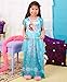 Disney Princess Girls Fantasy Nightgown Pajamas (4, Anna Elsa Green)