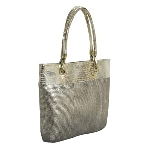 Whiting and Davis Slizzard Tote (Matte Silver)