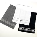 Tea Pot Tea Towels, Black/Grey/White, Set of 3