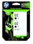 HP 02 Black Ink Cartridge in Retail Packaging, Twin Pack (C9500FN140)