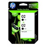 HP 02 Black Ink Cartridge in Retail Packaging, Twin Pack (C9500FN140) ~ HP