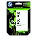 Original HP 02 Black Ink Cartridge (2-Pack) in Retail Packaging