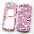 Motorola SLVR L7c Snap On Protector Hard Case Image Cover Pretty Pink Skulls Design