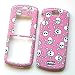 Motorola SLVR L7c Snap On Protector Hard Case Image Cover Pretty Pink Skulls Design