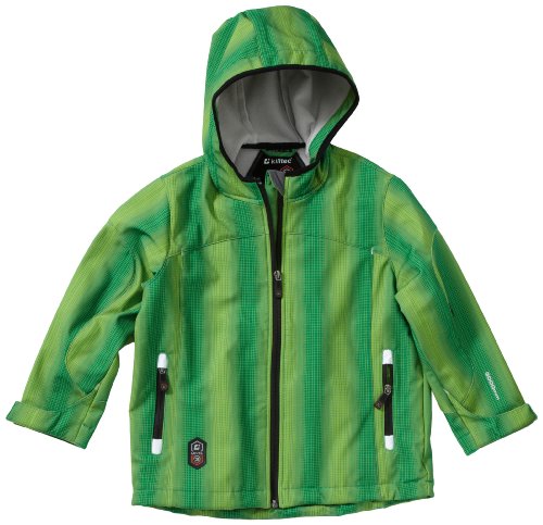 Killtec Kinder Soft Shell Jacke mit abzipbarer Kapuze Lombardo Allover, apfel allover, 152, 20400-03C