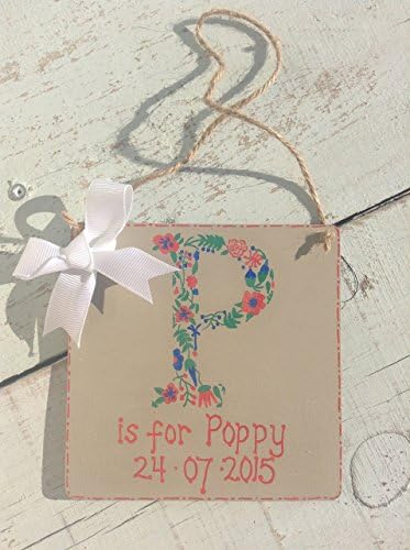 A Name sign name plaque name door sign personalised name sign custom name plaque flower name sign