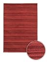 Chandra Rugs Beacon Hand Woven Jute Rug 1201 Red Stripes 5'0"x7'6"