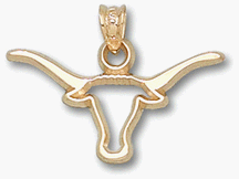 Texas Longhorns 3/8″ “Pierced Longhorn” Pendant – 10KT Gold Jewelry