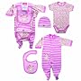 Hudson Baby Layette Set, 4 Piece, Baby Bunny
