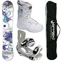 AIRTRACKS DAMEN SNOWBOARD SET - BOARD EUPHORIA - SOFTBINDUNG STAR W PRO - SOFTBOOTS STRONG W PRO - SB BAG