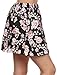 Simplicity Women's Floral Print Flared A-Line Pleated Short Skirt