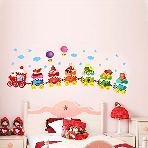 HH Baby Boutique Nursery Wall Decals , Train Nursery Wall Stickers, Ice Cream Train wall Decals