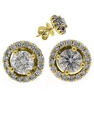 1.78 Carat Brilliant Round Diamond Stud Earrings