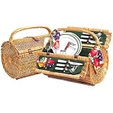 Picnic Time Barrel Willow Basket for 2