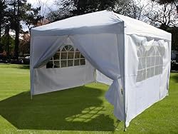 New 10' X 10' EZ Pop Set Up Canopy Tent Gazebo Includes 4 Sidewalls White