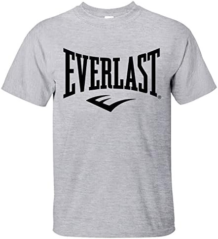 KIEE Men's Everlast Logo Short Sleeve T-shirts grey M