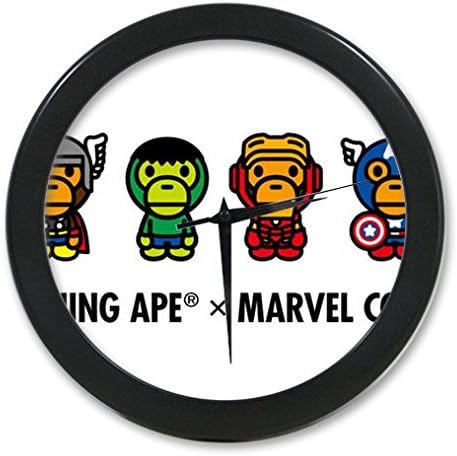 Personalized Custom APE series 9.65" elegant wall clock for Home Decoration And Unique Gift Fashion Style / Black Frame