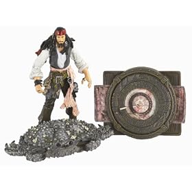 Pirates of the Caribbean 3 - 3 3/4" Deluxe Figure - Jack Sparrow with Transforming Crab and Map