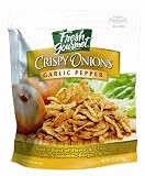 Fresh gourmet Crispy Onions, Garlic Pepper, 3.5-Ounce (Pack of 6)