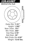 IMAGE OF Centric Parts 120.61087 Premium Brake Rotor with E-Coating