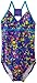 Speedo Big Girls'  Spectacular Splatter One Piece Swimsuit Butterfly Surplice