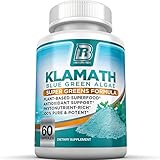 BRI Nutrition Klamath Blue Green Algae - More Effective Than Spirulina or Chlorella - Grown From The Clean Pure Source Of Klamath Lake, 500mg 60ct Gel Capsules