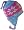 PINK / SKY BLUE - WHITE SNOWFLAKE