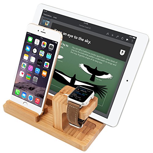 Ivapo mm607 3-in-1 bamboo body apple watch, iphone &…