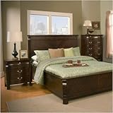 Panel Bedroom Set in Dark Cherry Size: Queen