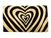 Kitchen & Housewares : Present Time Door mat Beating Heart black w. white