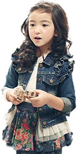 Moon Soul Little Girls' Denim Grenadine Princess Coat Jacket 100