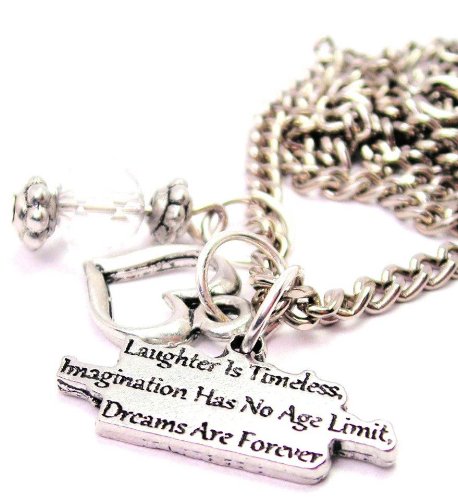 Laughter Is Timeless, Imagination Has No Age Limit, Dreams Are Forever 18″ Fashion Necklace
