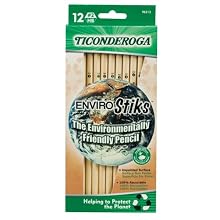 Ticonderoga EnviroStik, No. 2 Soft, Six 12-Count Hang Tab Boxes, Total 72 Pencils, (Wood-Cased Black Writing), Made from Recycled Content, 100% Recyclable (96212)