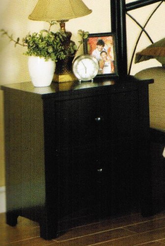 Nightstand Contemporary Style in Espresso Finish