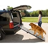 Pet Gear Tri-Fold Pet Ramp for cats and dogs up to 200-pounds, Grey