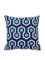 Bottega Tessile Cojín Con Relleno Extraíble (Azul/Turquesa)