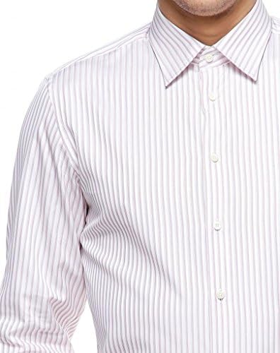 YWJBNT Men's Autumn Long Sleeves Formal Shirt Size XXXL Light Pink