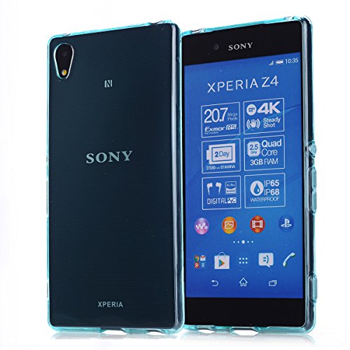 Sony Xperia Z3+ Case, Arbalest® [Clear Resistance] Ultra Slim Fit TPU Jelly Gel Soft Skin Cover [Shock Absorbent] Case for Sony Z3+ (Z3 Plus) - Crystal Turquoise