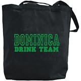 Canvas Tote Bag Black  Drink Team Dominica  Country