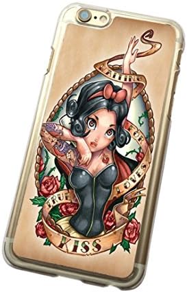 NONGCHAO TM for iPhone 6 Plus (5.5") iPhone 6s Plus Disney Princess Hard Case Back Cover (Snow White)(Clear)