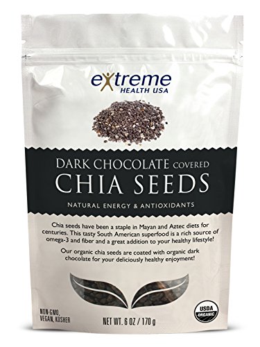 Extreme Health USA Organic Dark Chocolate Covered Chia Seeds -- 6 oz