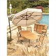 C - Series Umbrella - C08 Style: Valance, Base: Deckmount Plate, Fabric: Black Mesh
