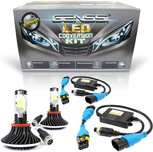 GENSSI 5000K LED Kit Headlight Conversion Kit LED Bulbs HID Replacement (H4 (9003))