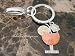 Beautiful Jeweled Keychain with Clip- Summer Drink