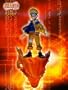 Naruto Inspired Standing on Nine Tailed Fire Fox Deluxe Figure Resin Statue